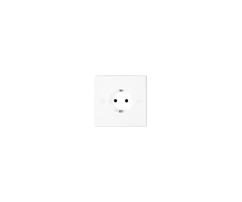 16A 1 Gang 2P+E Unswitched Schuko Socket Outlet